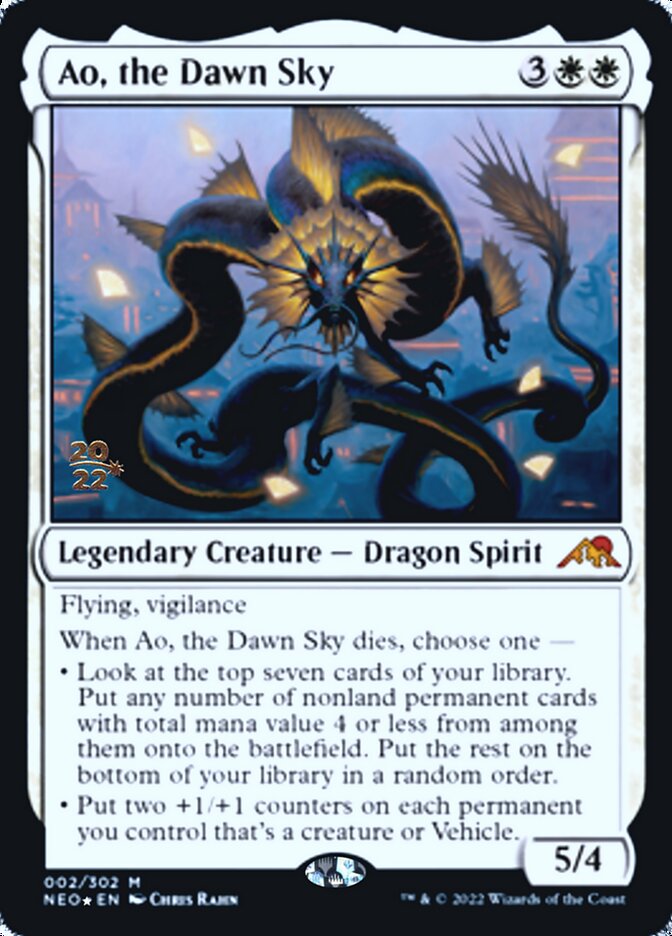 Ao, the Dawn Sky [Kamigawa: Neon Dynasty Prerelease Promos] | Shuffle n Cut Hobbies & Games