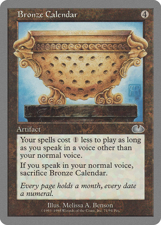 Bronze Calendar [Unglued] | Shuffle n Cut Hobbies & Games