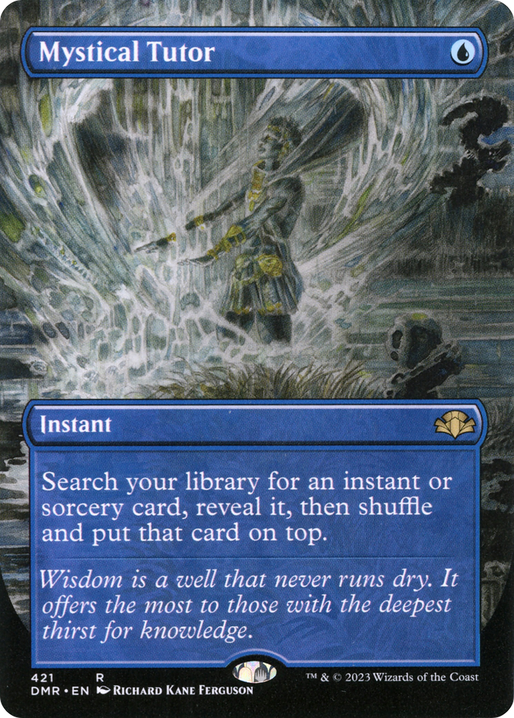 Mystical Tutor (Borderless Alternate Art) [Dominaria Remastered] | Shuffle n Cut Hobbies & Games