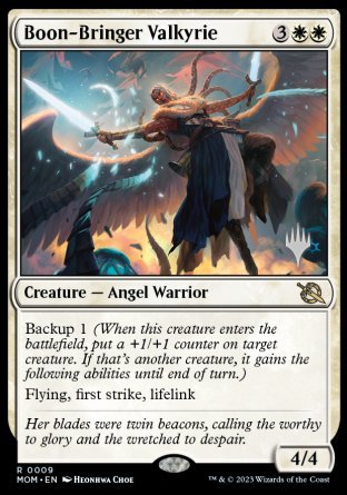 Boon-Bringer Valkyrie (Promo Pack) [March of the Machine Promos] | Shuffle n Cut Hobbies & Games