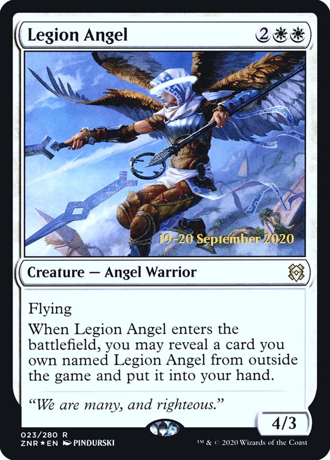 Legion Angel [Zendikar Rising Prerelease Promos] | Shuffle n Cut Hobbies & Games