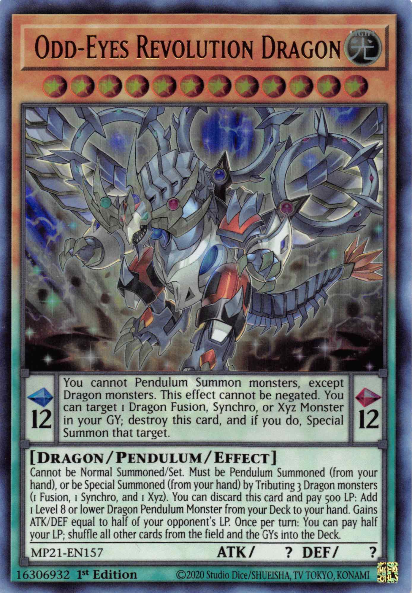 Odd-Eyes Revolution Dragon [MP21-EN157] Ultra Rare | Shuffle n Cut Hobbies & Games