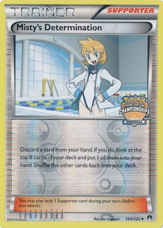 Misty's Determination (104/122) (Regional Championship Promo) [XY: BREAKpoint] | Shuffle n Cut Hobbies & Games