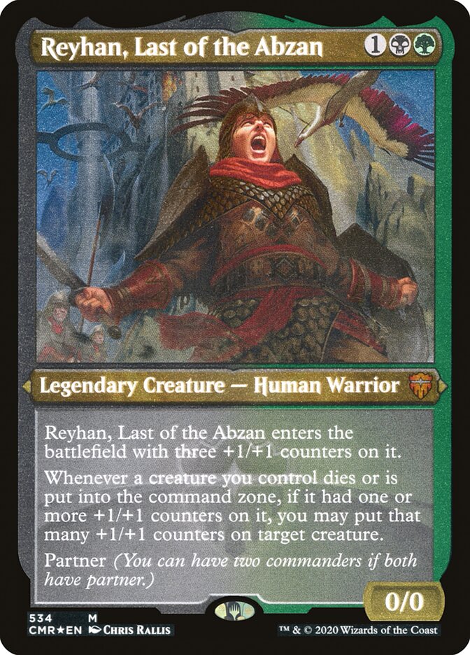 Reyhan, Last of the Abzan (Etched) [Commander Legends] | Shuffle n Cut Hobbies & Games