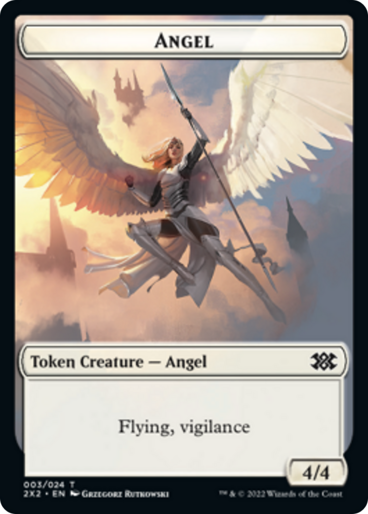 Bear // Angel Double-Sided Token [Double Masters 2022 Tokens] | Shuffle n Cut Hobbies & Games