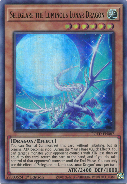 Seleglare the Luminous Lunar Dragon [ROTD-EN087] Ultra Rare | Shuffle n Cut Hobbies & Games