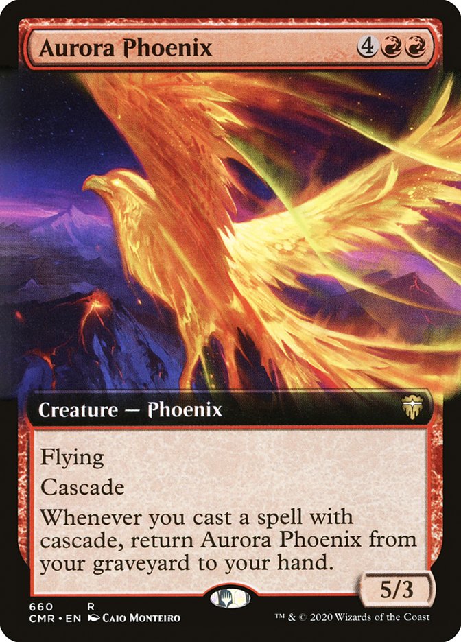 Aurora Phoenix (Extended Art) [Commander Legends] | Shuffle n Cut Hobbies & Games