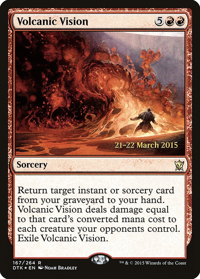 Volcanic Vision [Dragons of Tarkir Prerelease Promos] | Shuffle n Cut Hobbies & Games