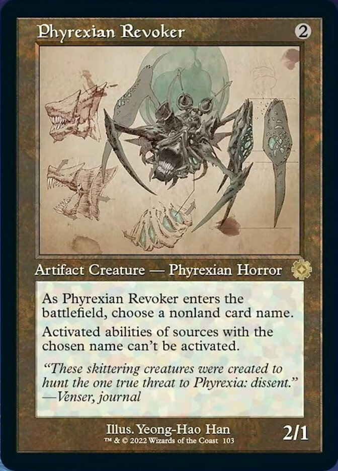 Phyrexian Revoker (Retro Schematic) [The Brothers' War Retro Artifacts] | Shuffle n Cut Hobbies & Games