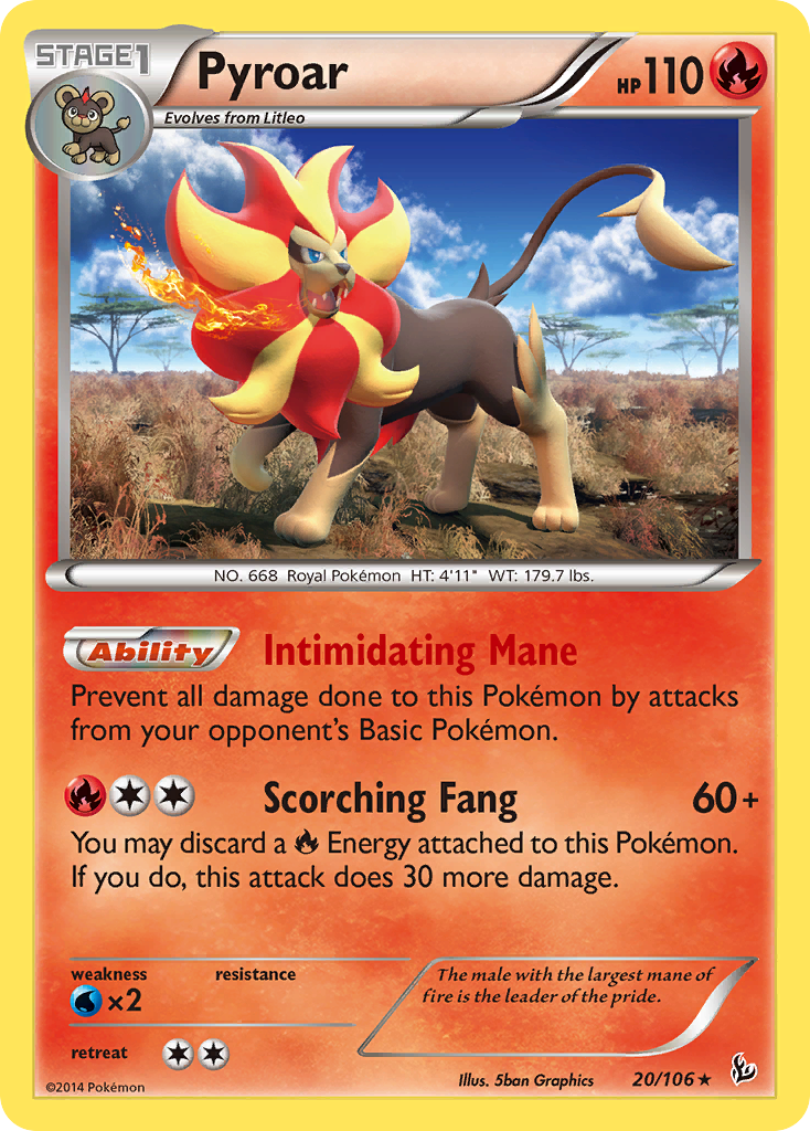 Pyroar (20/106) [XY: Flashfire] | Shuffle n Cut Hobbies & Games