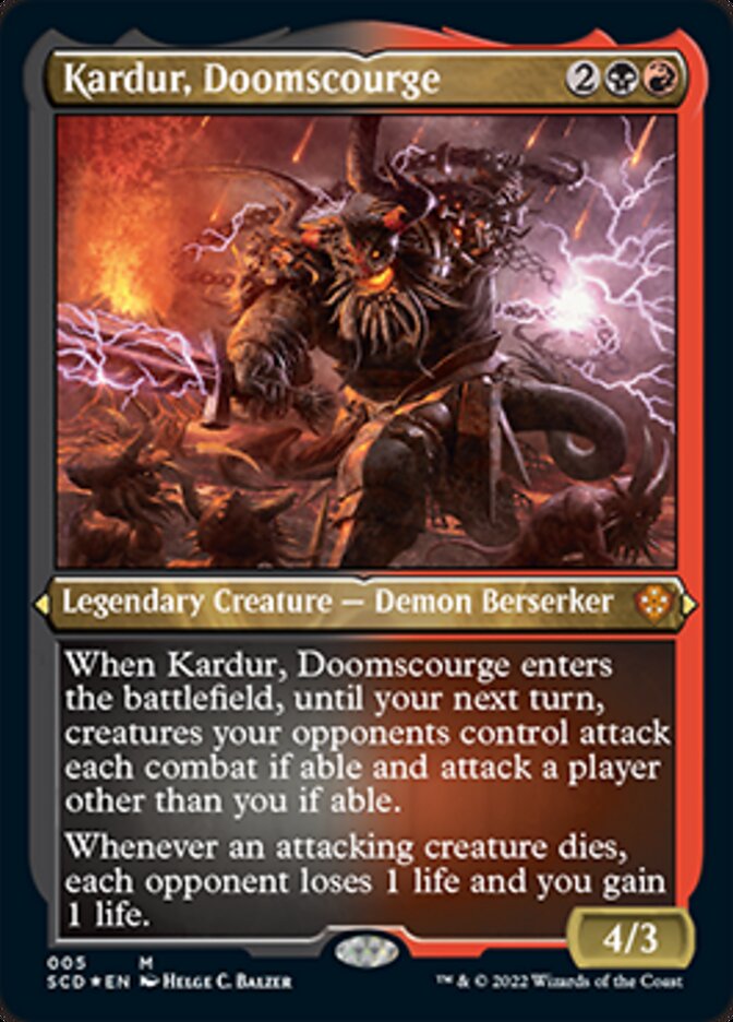 Kardur, Doomscourge (Foil Etched) [Starter Commander Decks] | Shuffle n Cut Hobbies & Games