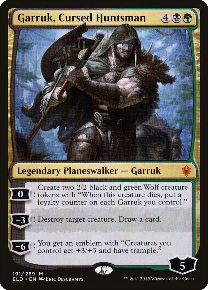Garruk, Cursed Huntsman [Throne of Eldraine] | Shuffle n Cut Hobbies & Games