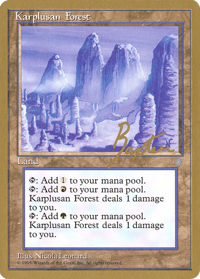 Karplusan Forest (George Baxter) [Pro Tour Collector Set] | Shuffle n Cut Hobbies & Games
