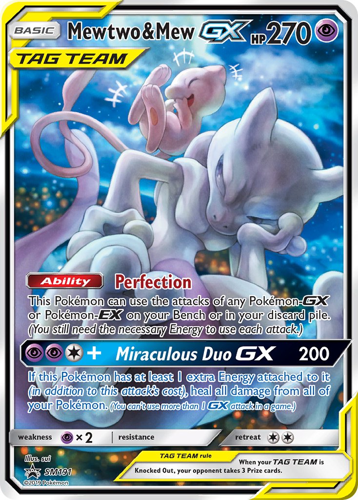 Mewtwo & Mew GX (SM191) [Sun & Moon: Black Star Promos] | Shuffle n Cut Hobbies & Games