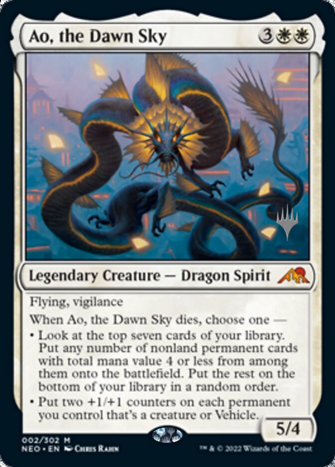 Ao, the Dawn Sky (Promo Pack) [Kamigawa: Neon Dynasty Promos] | Shuffle n Cut Hobbies & Games