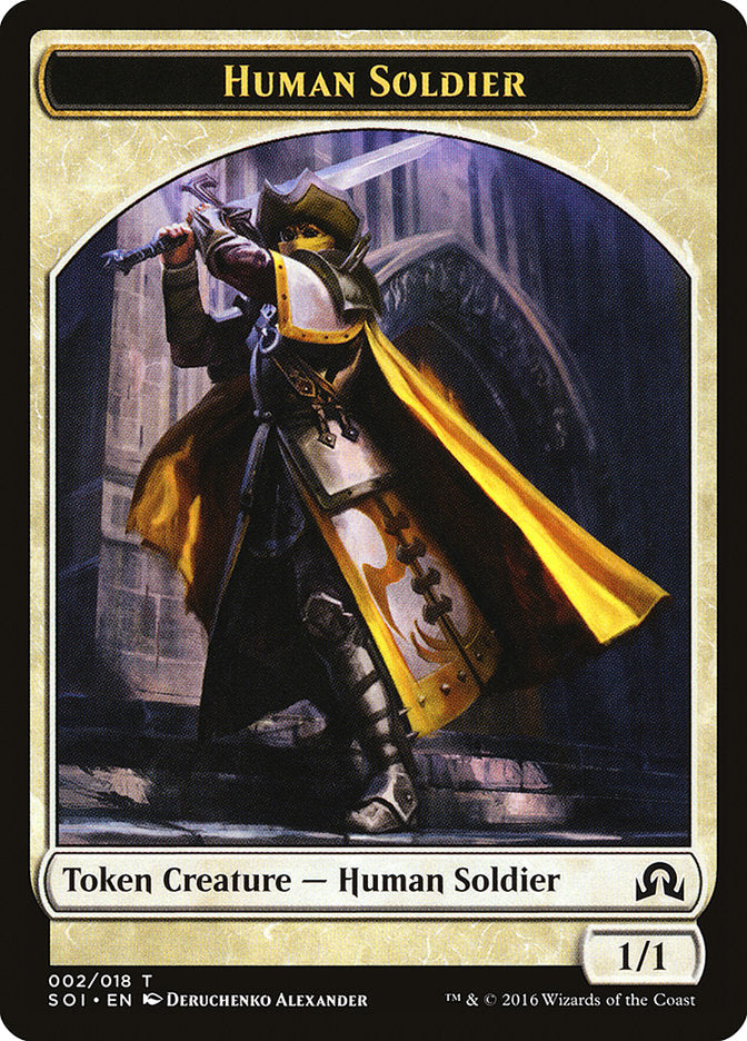 Human Soldier Token [Shadows over Innistrad Tokens] | Shuffle n Cut Hobbies & Games