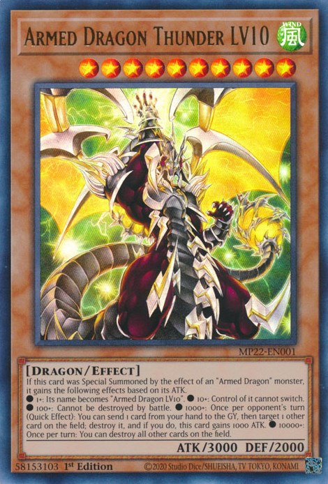 Armed Dragon Thunder LV10 [MP22-EN001] Ultra Rare | Shuffle n Cut Hobbies & Games