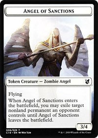 Angel of Sanctions // Horror Double-Sided Token [Commander 2019 Tokens] | Shuffle n Cut Hobbies & Games