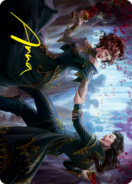 Falkenrath Celebrants 1 Art Card (Gold-Stamped Signature) [Innistrad: Crimson Vow Art Series] | Shuffle n Cut Hobbies & Games
