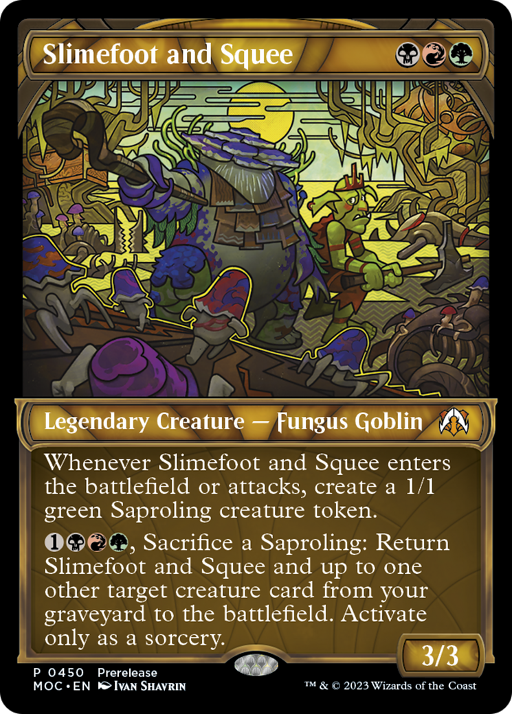 Slimefoot and Squee (Showcase Planar Booster Fun) [March of the Machine Commander Prerelease Promos] | Shuffle n Cut Hobbies & Games