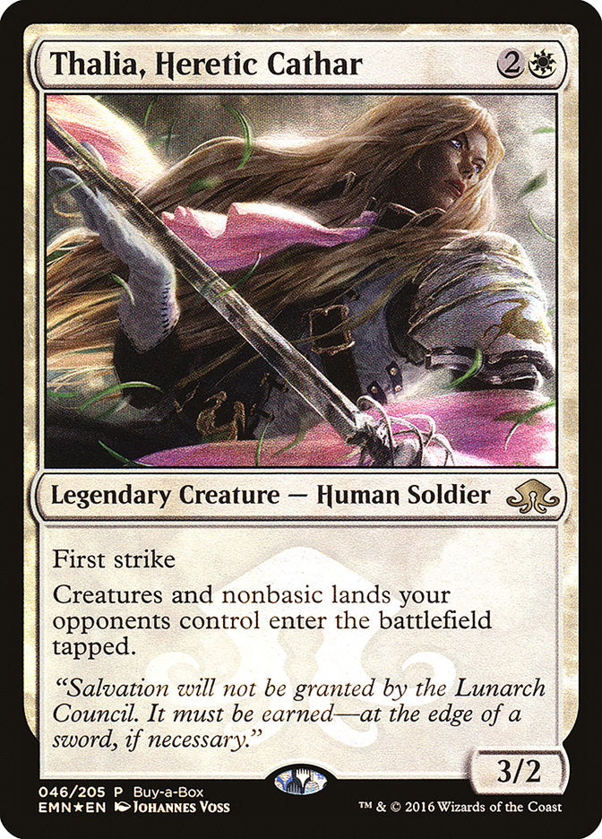 Thalia, Heretic Cathar (Buy-A-Box) [Eldritch Moon Promos] | Shuffle n Cut Hobbies & Games