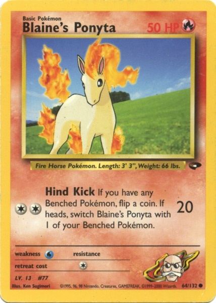 Blaine's Ponyta (64/132) [Gym Challenge Unlimited] | Shuffle n Cut Hobbies & Games