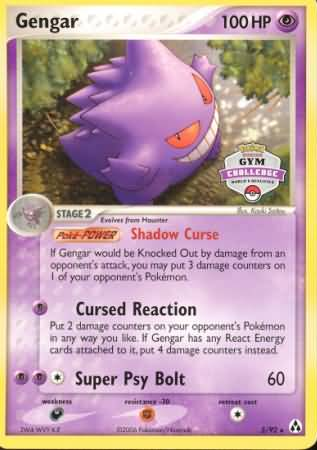 Gengar (5/92) (Gym Challenge) [EX: Legend Maker] | Shuffle n Cut Hobbies & Games