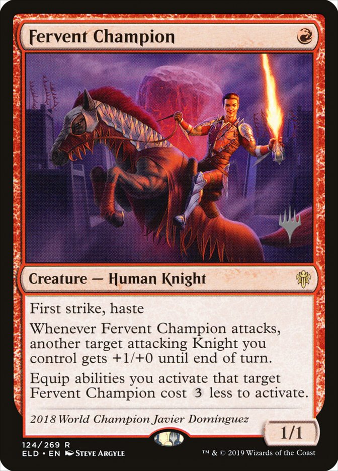 Fervent Champion (Promo Pack) [Throne of Eldraine Promos] | Shuffle n Cut Hobbies & Games