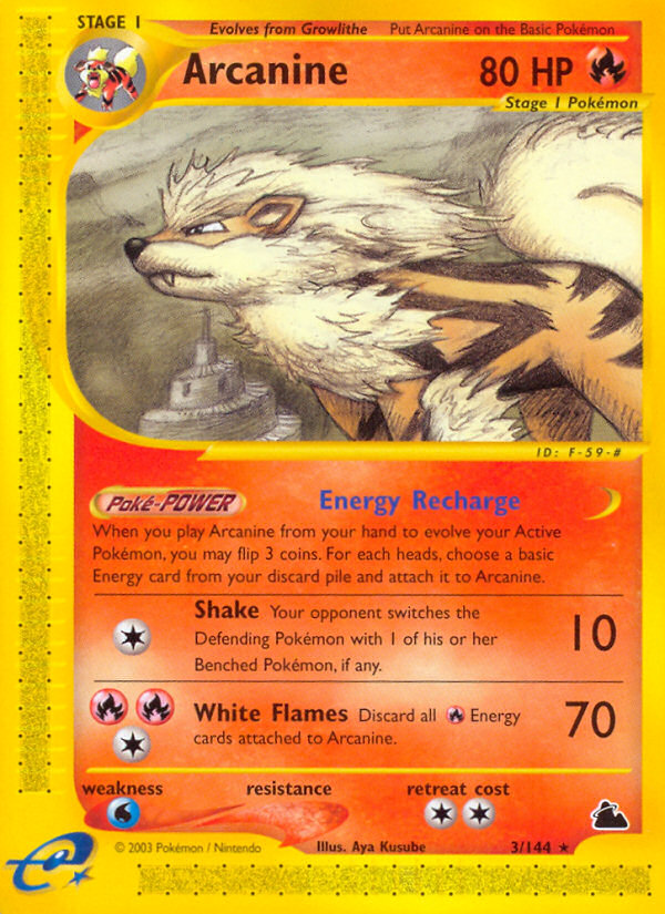 Arcanine (3/144) [Skyridge] | Shuffle n Cut Hobbies & Games