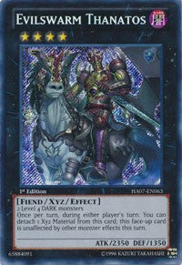Evilswarm Thanatos [HA07-EN063] Secret Rare | Shuffle n Cut Hobbies & Games