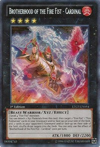 Brotherhood of the Fire Fist - Cardinal [LTGY-EN054] Secret Rare | Shuffle n Cut Hobbies & Games