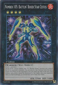 Number 105: Battlin' Boxer Star Cestus [LTGY-EN051] Super Rare | Shuffle n Cut Hobbies & Games