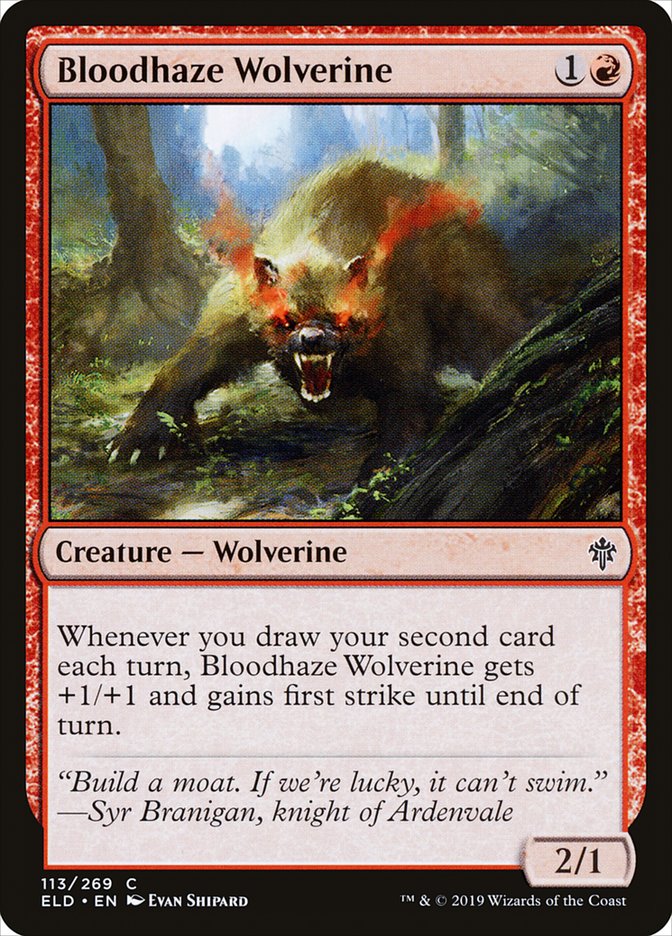 Bloodhaze Wolverine [Throne of Eldraine] | Shuffle n Cut Hobbies & Games