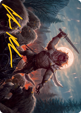 Tovolar, the Midnight Scourge 1 Art Card (Gold-Stamped Signature) [Innistrad: Midnight Hunt Art Series] | Shuffle n Cut Hobbies & Games