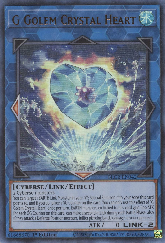 G Golem Crystal Heart [BLCR-EN042] Ultra Rare | Shuffle n Cut Hobbies & Games