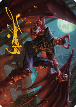 Raphael, Fiendish Savior Art Card (40) (Gold-Stamped Signature) [Commander Legends: Battle for Baldur's Gate Art Series] | Shuffle n Cut Hobbies & Games