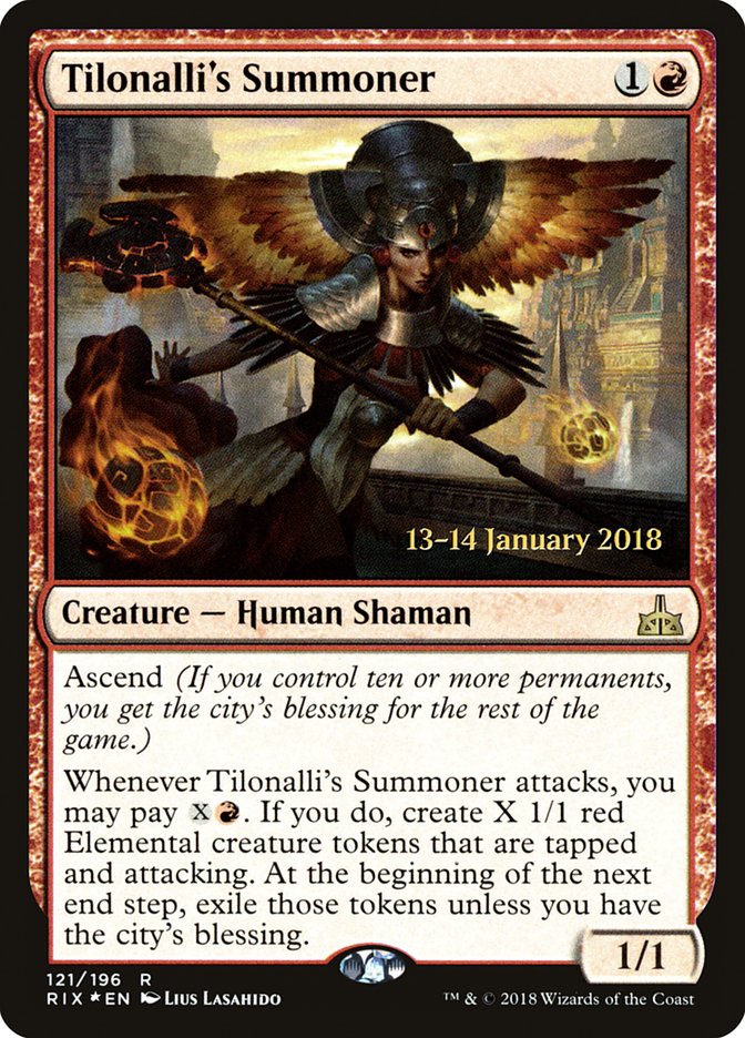 Tilonalli's Summoner [Rivals of Ixalan Prerelease Promos] | Shuffle n Cut Hobbies & Games