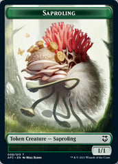 Angel // Saproling Double-Sided Token [Dungeons & Dragons: Adventures in the Forgotten Realms Commander Tokens] | Shuffle n Cut Hobbies & Games