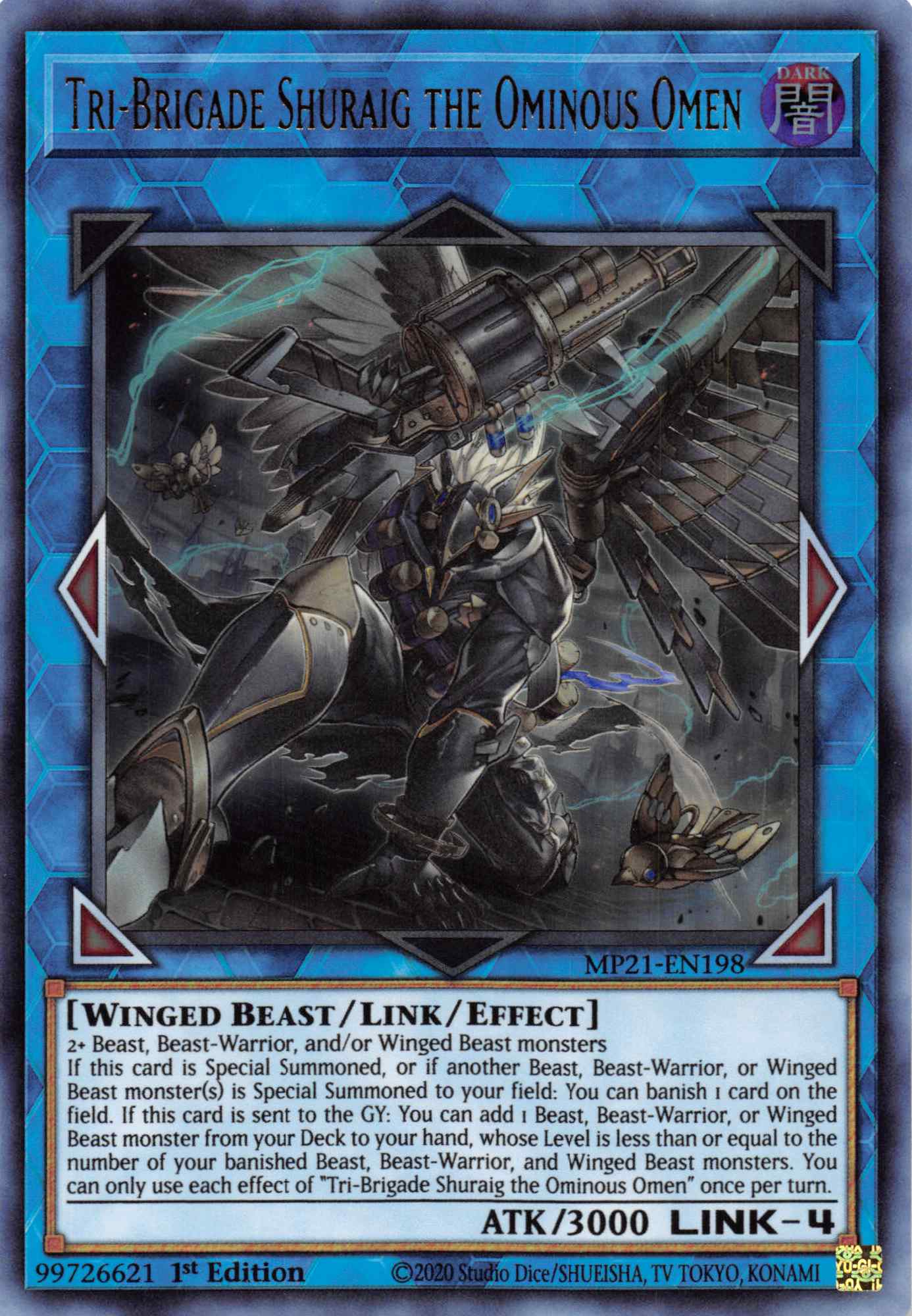 Tri-Brigade Shuraig the Ominous Omen [MP21-EN198] Ultra Rare | Shuffle n Cut Hobbies & Games