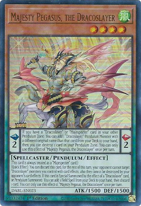 Majesty Pegasus, the Dracoslayer [DABL-EN023] Ultra Rare | Shuffle n Cut Hobbies & Games