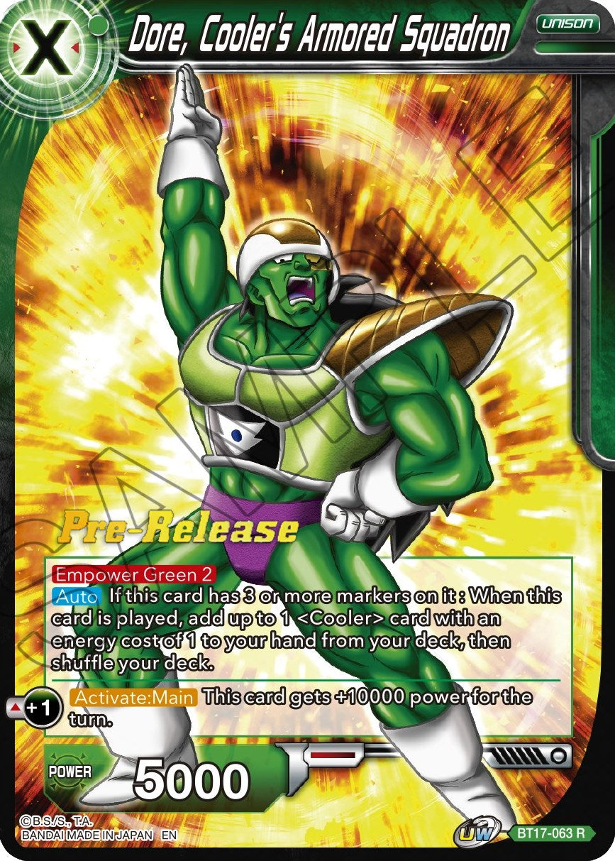 Dore, Cooler's Armored Squadron (BT17-063) [Ultimate Squad Prerelease Promos] | Shuffle n Cut Hobbies & Games