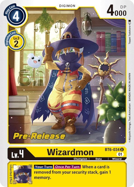 Wizardmon [BT6-034] [Double Diamond Pre-Release Cards] | Shuffle n Cut Hobbies & Games