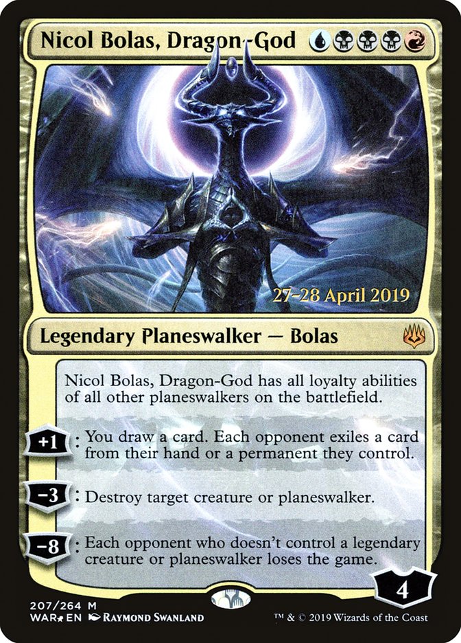 Nicol Bolas, Dragon-God [War of the Spark Prerelease Promos] | Shuffle n Cut Hobbies & Games