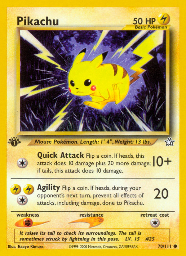 Pikachu (70/111) [Neo Genesis 1st Edition] | Shuffle n Cut Hobbies & Games