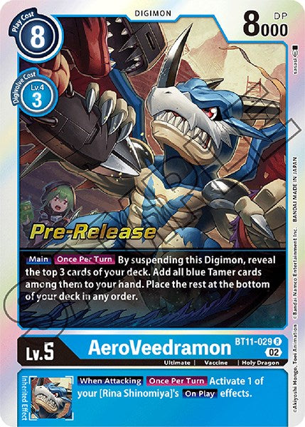 AeroVeedramon [BT11-029] [Dimensional Phase Pre-Release Promos] | Shuffle n Cut Hobbies & Games