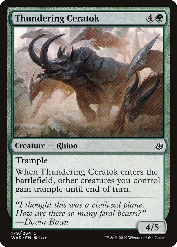 Thundering Ceratok [War of the Spark] | Shuffle n Cut Hobbies & Games