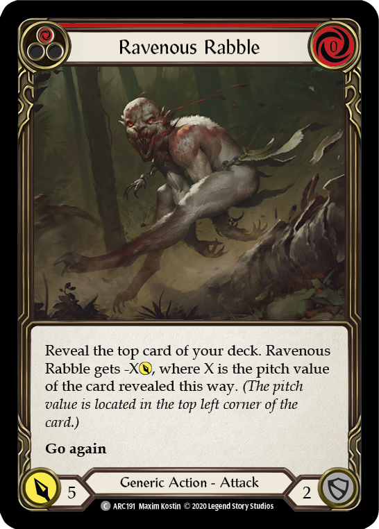 Ravenous Rabble (Red) [ARC191] Unlimited Edition Normal | Shuffle n Cut Hobbies & Games