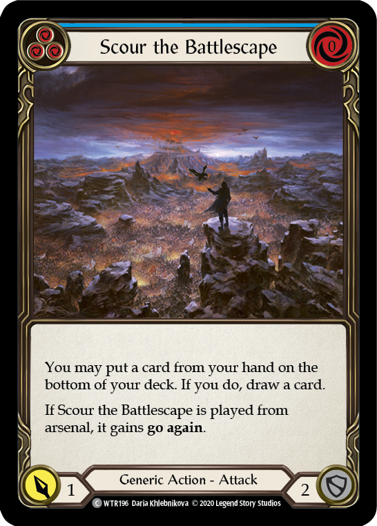 Scour the Battlescape (Blue) [WTR196] Unlimited Edition Rainbow Foil | Shuffle n Cut Hobbies & Games