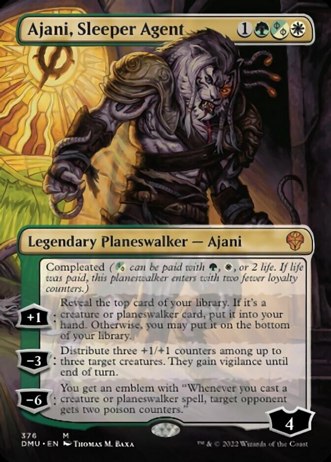 Ajani, Sleeper Agent (Borderless) (376) [Dominaria United] | Shuffle n Cut Hobbies & Games