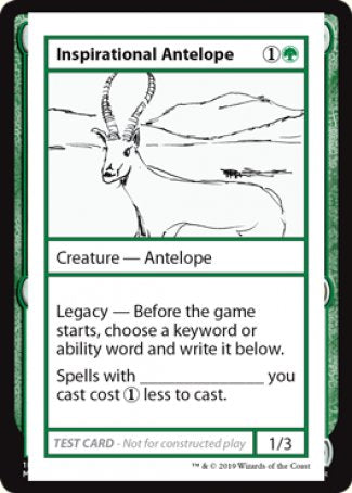 Inspirational Antelope (2021 Edition) [Mystery Booster Playtest Cards] | Shuffle n Cut Hobbies & Games